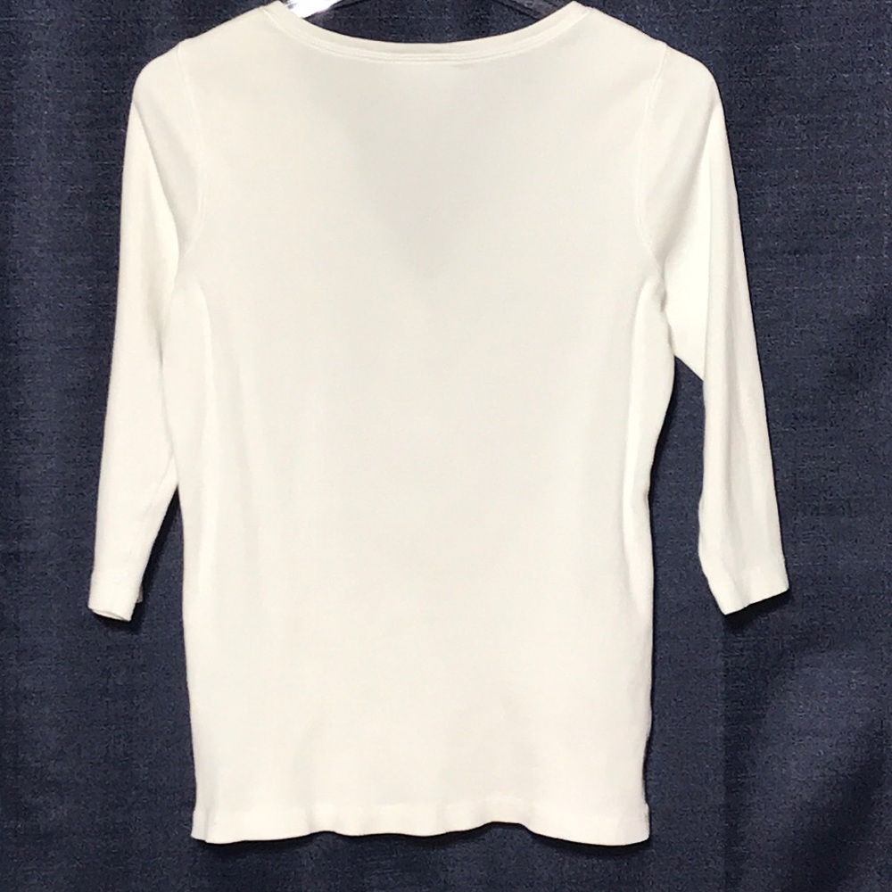 LOFT Tee, 3/4 Sleeve, White - Picture 3 of 4